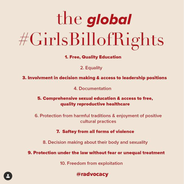 The Global Girls Bill of Rights