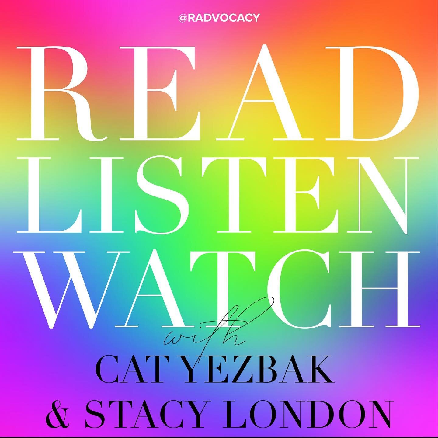 Here's a first! 📣 The fabulous couple @stacylondonreal and @catyezbak giving us a DOUBLE DOSE of what to READ, LISTEN and WATCH this PRIDE month! 🌈  @stacylondonreal is a familiar face from TLC's What Not to Wear, The Today Show, and Rachael Ray. S