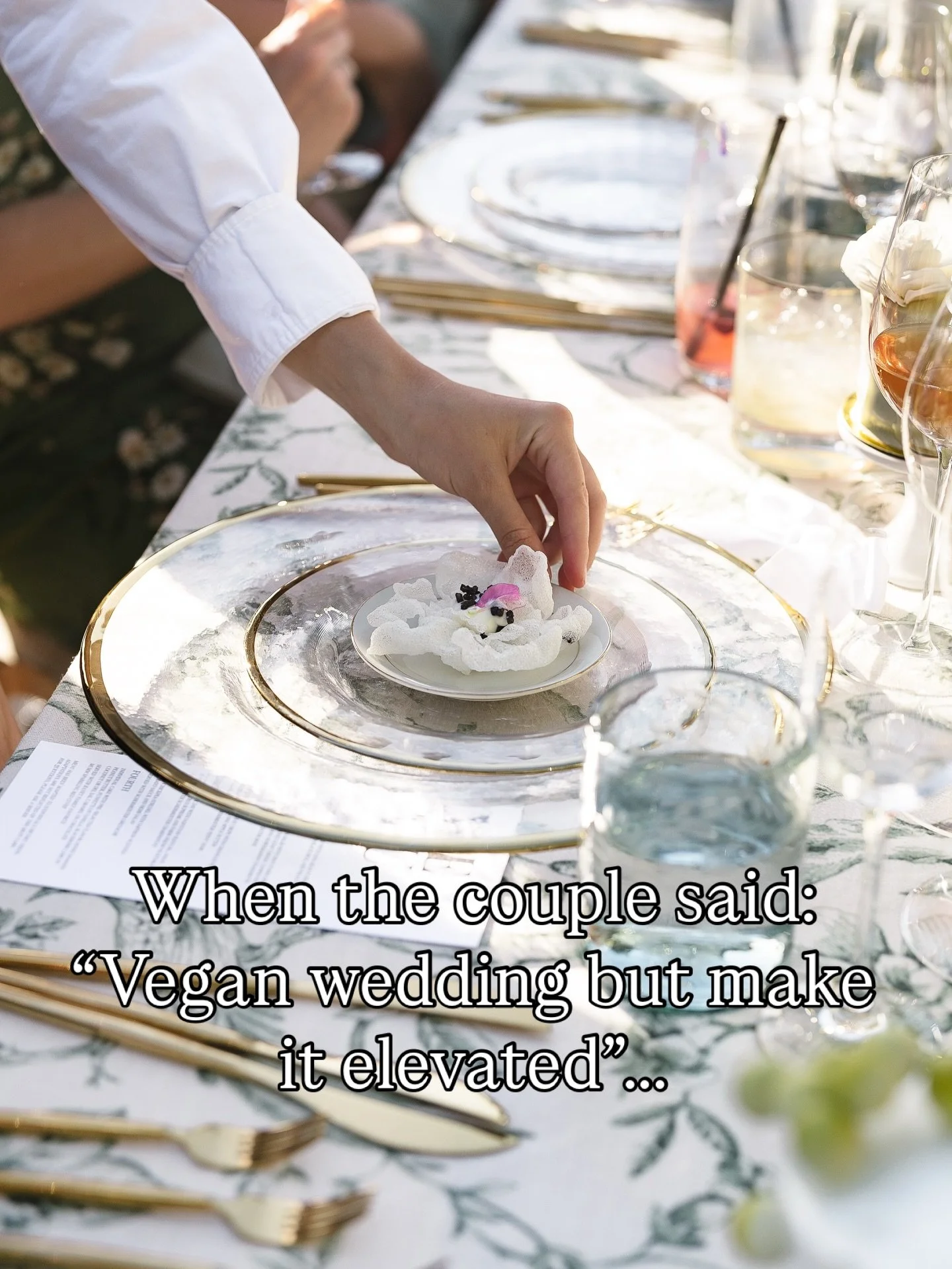 We understood the assignment.

They asked for a fully vegan wedding menu that still felt luxe, celebratory, and beautifully styled&mdash;and honestly&hellip; we understood the assignment.

We spent several months developing the menu together (testing