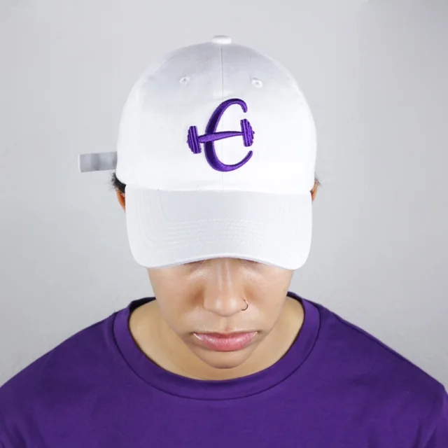 logo dad hat white