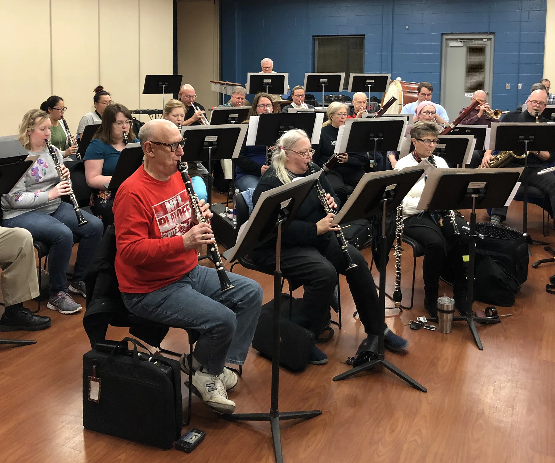 Woodwinds and Trumpets at rehearsal | December 2018
