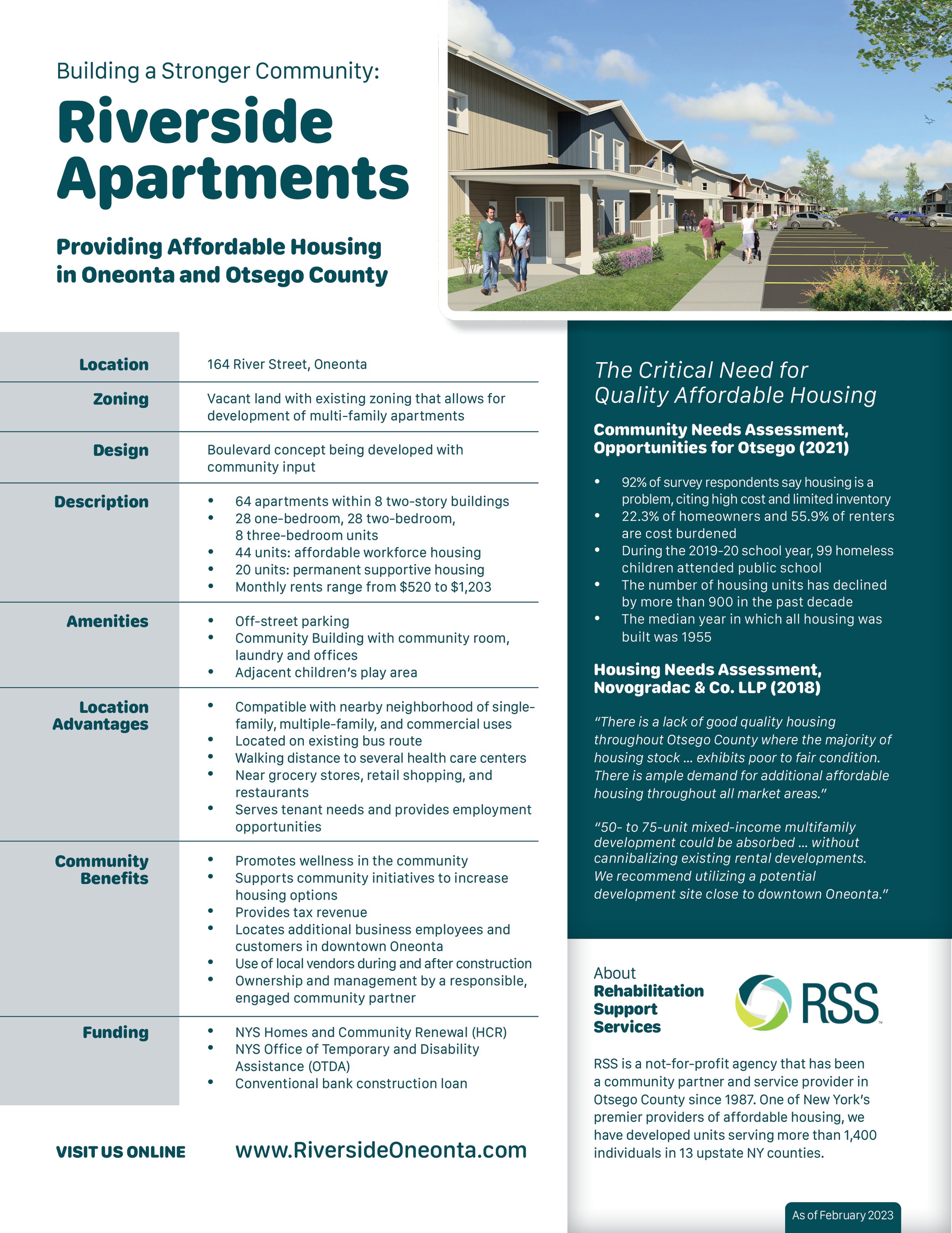 Project Fact Sheet — Riverside Apartments Oneonta
