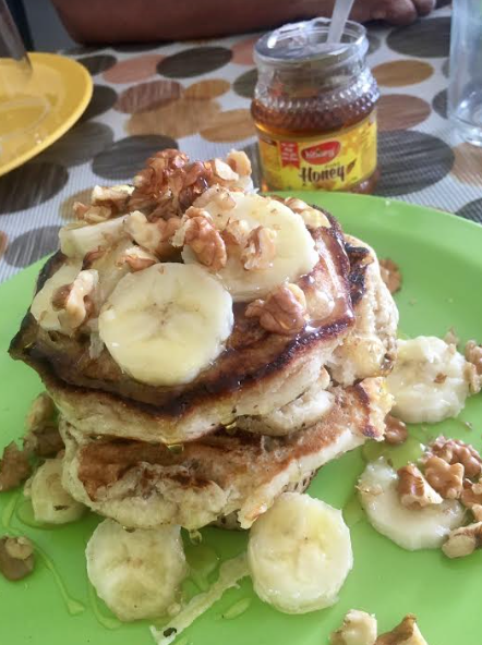 Their first time having REAL homemade pancakes. (McDonald’s does not count. It never does.)