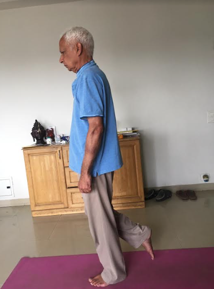 Practicing morning yoga. I can’t.