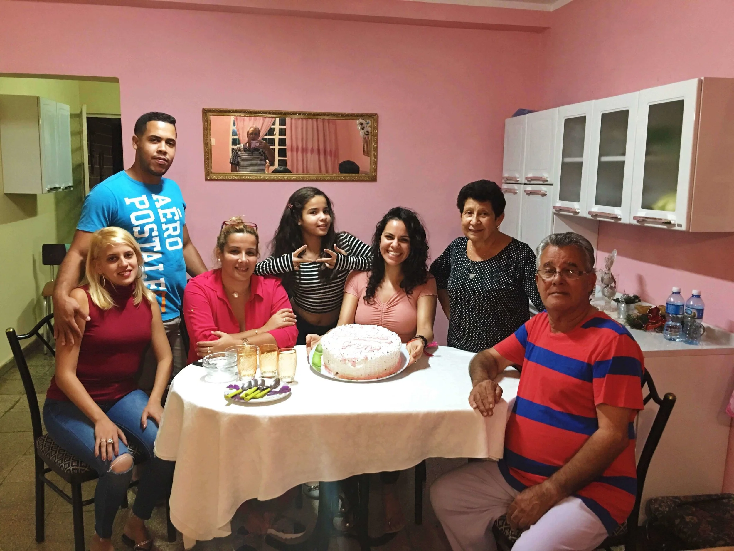 With family I just met in Havana