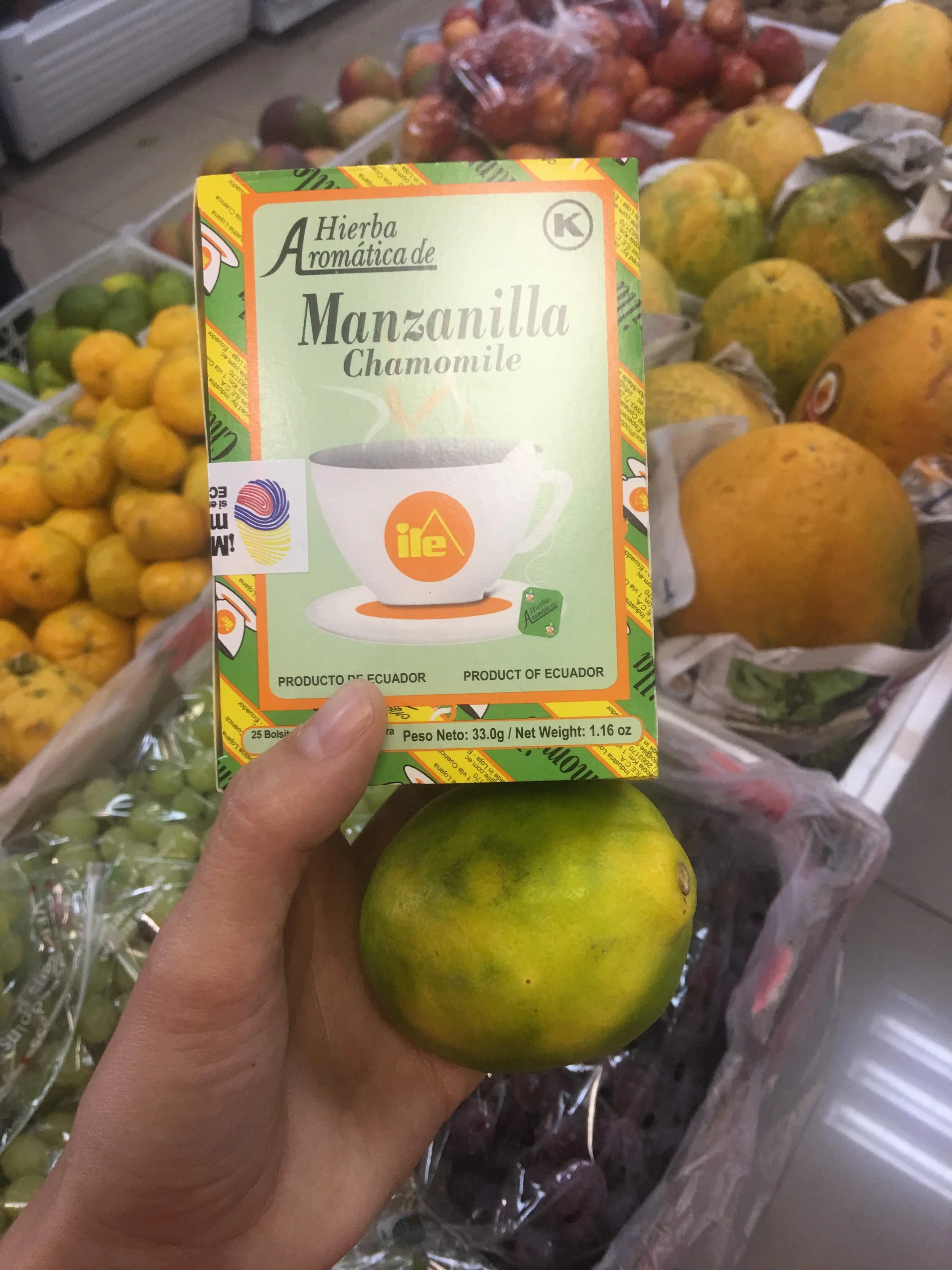 I always buy tea when I first arrive and carry it with me