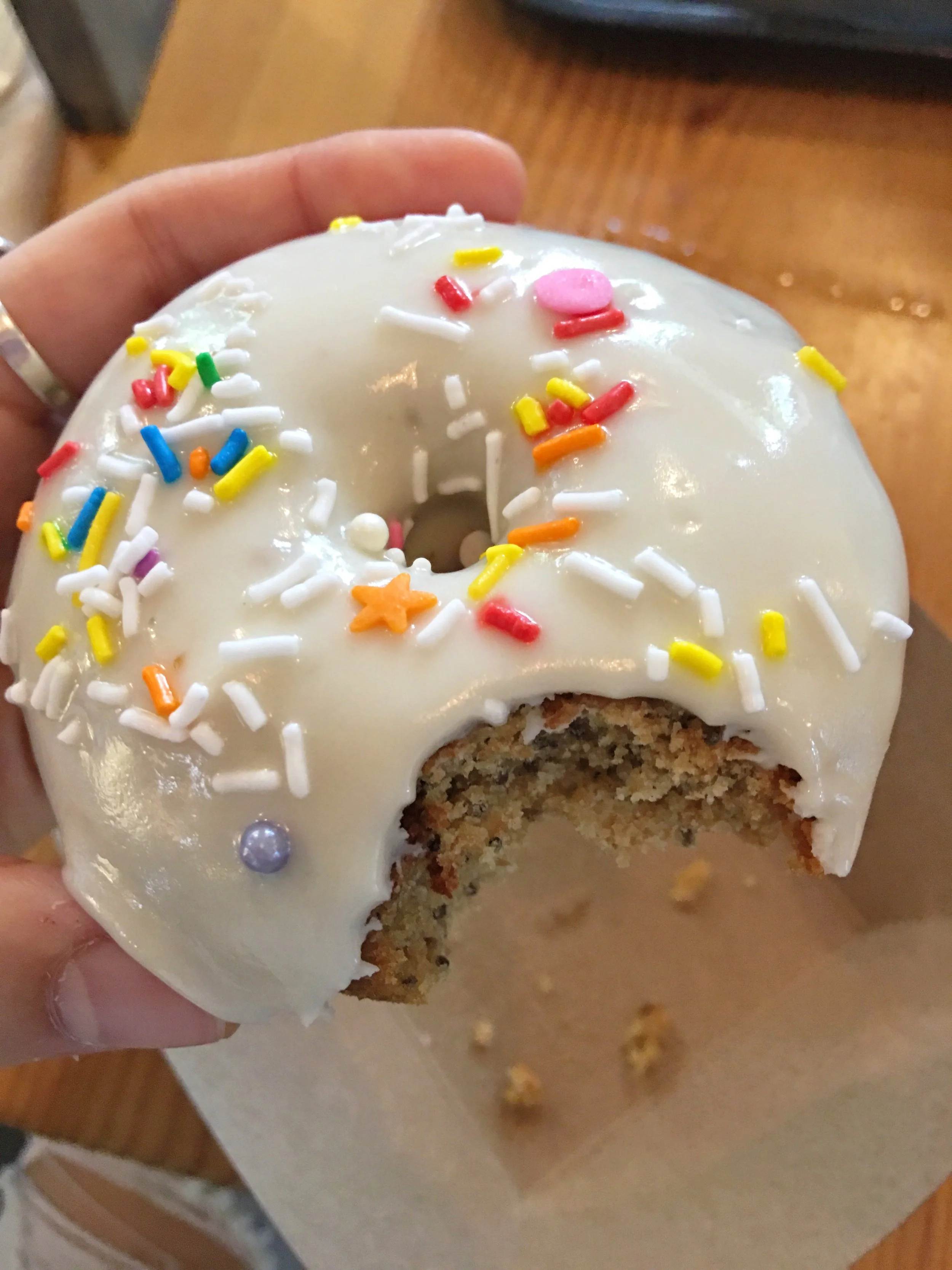 Gluten-free, vegan donut at Choices Cafe
