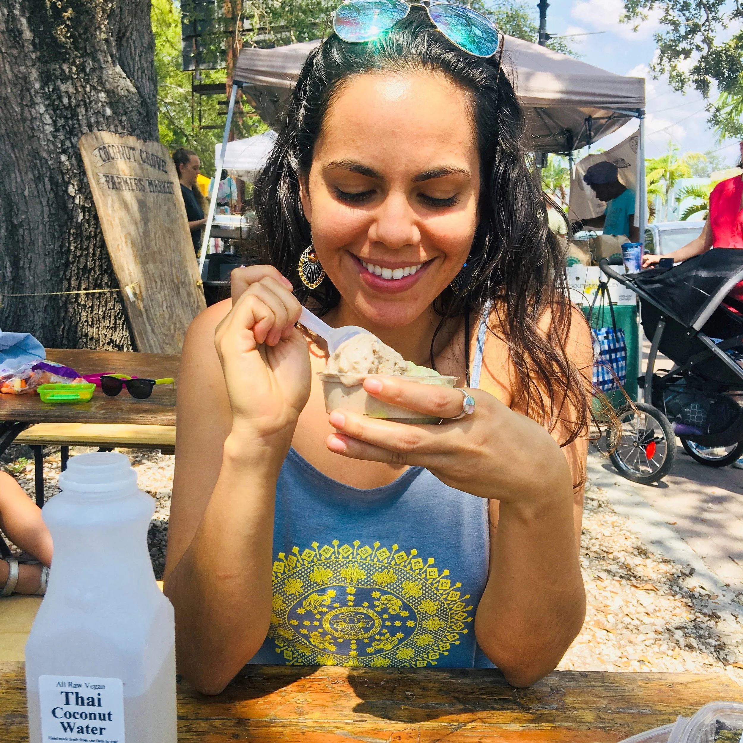 At the Coconut Grove Farmers Market.