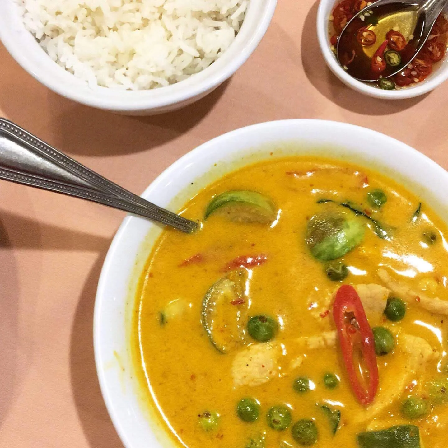 Red curry. Raya Restaurant, Phuket, Thailand.