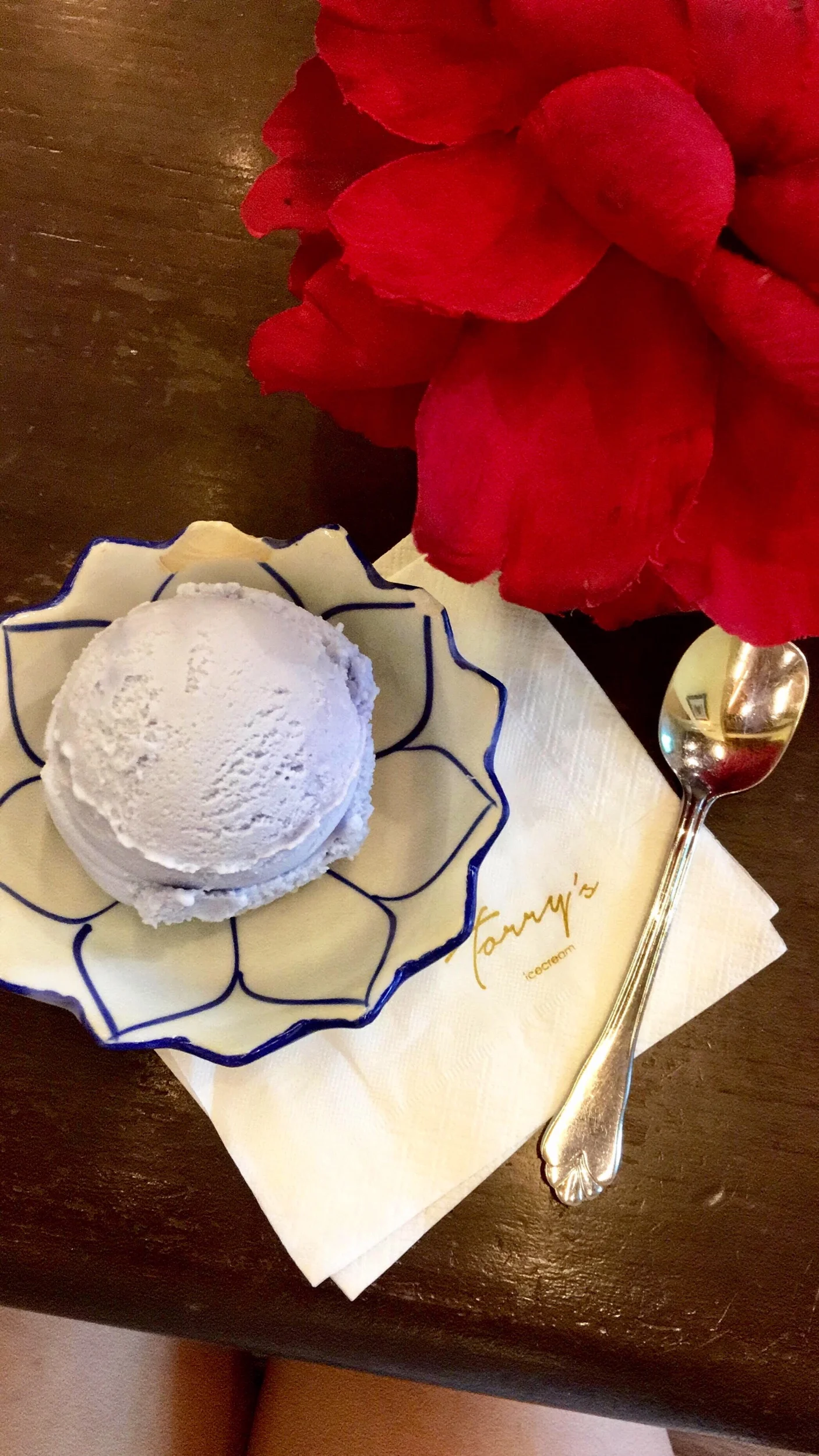 Coconut Milk Ice Cream infused with butterfly pea. THE ONLY REASON. Torry’s Ice Cream, Phuket, Thailand.