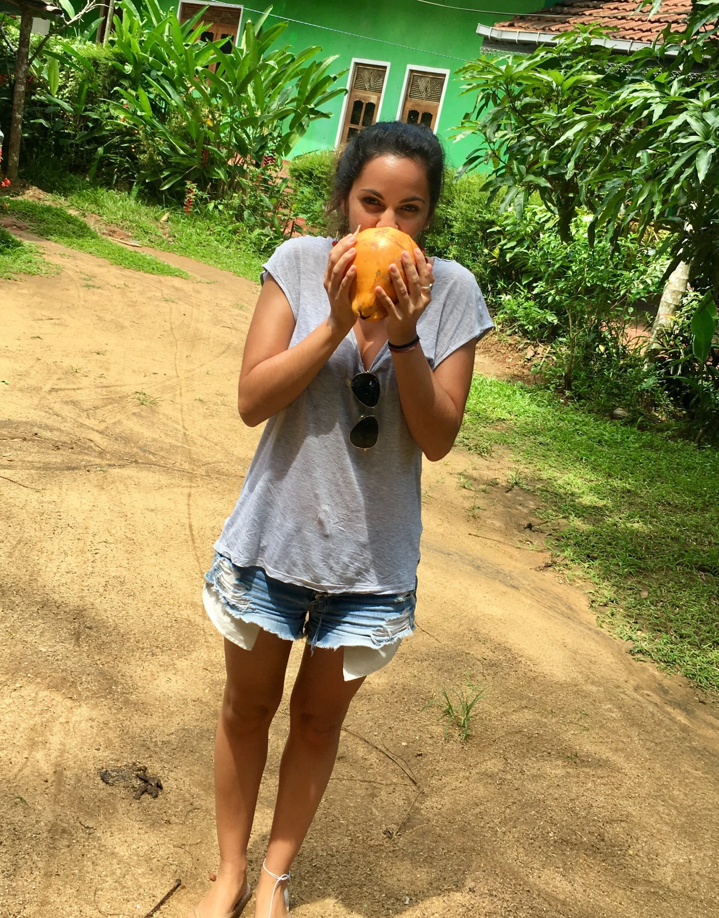Sipping that sweet king coconut in the middle of nowhere, Sri Lanka, October 2017.
