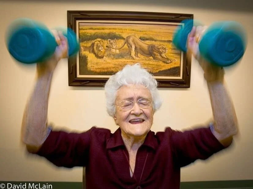 Meet Marge Jetton, 100-year-old Loma Linda, California resident, who starts each day with a mile long walk. Photo @mclain.david.