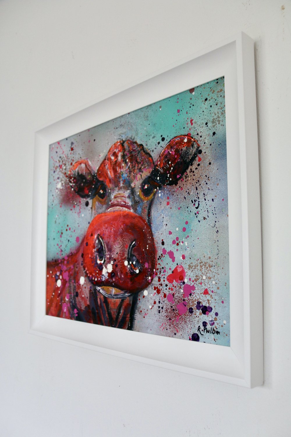Amber, cow paintings, animal art, farm, red cow, fun painting, abstract cow  art, Irish visual artist — Rine Philbin Art Watercolour, oils and acrylic  paintings