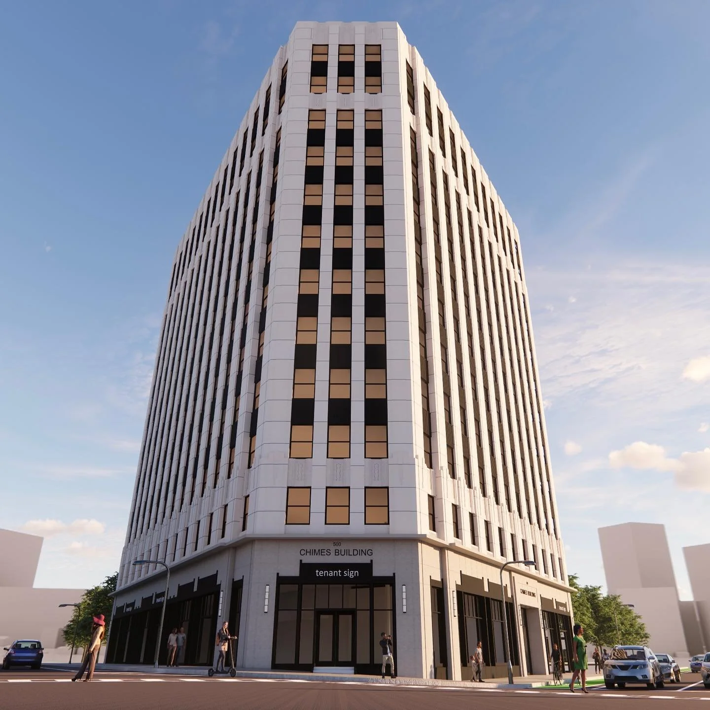 The exterior of The Chimes Building is getting fine tuned! Harmony IN the making 🤩🎶🔔 
.
.
#architecture #interiordesign #design #adaptivereuse #adaptivereuseproject #renovation #renovationproject #historicpreservation #historicpreservationproject 