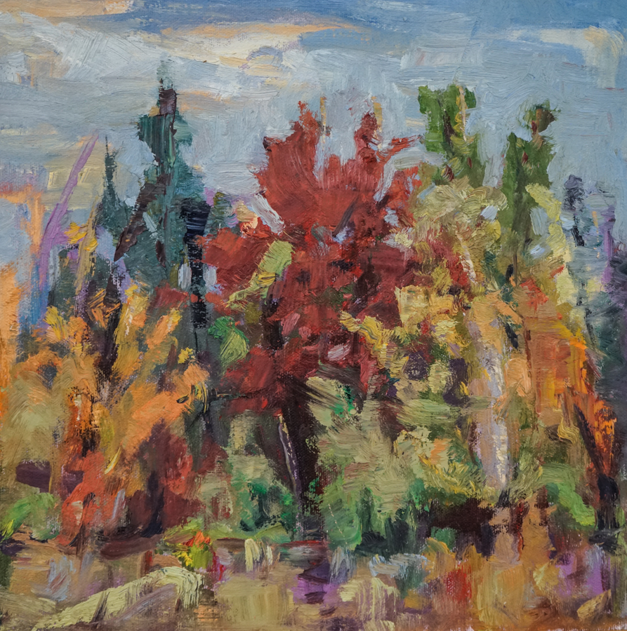 Late Autumn, 12” X 12” oil on canvas
