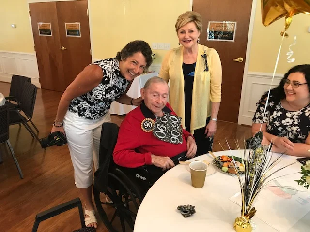 Pictured are his daughters Donna and Sharon. Abe is featured in the Temple Sinai Jewish History Center as Sumter's survivor of the Holocaust. Abe served in the Air Force and came to Sumter from California where he met his wife of many years, Rhea. Abe was well known for "Jacks Shoe Store" which he operated in Sumter and other locations for many years. Many of Sumter's young men had their first job working for Abe. Much continued happiness Abe. !!!!!!