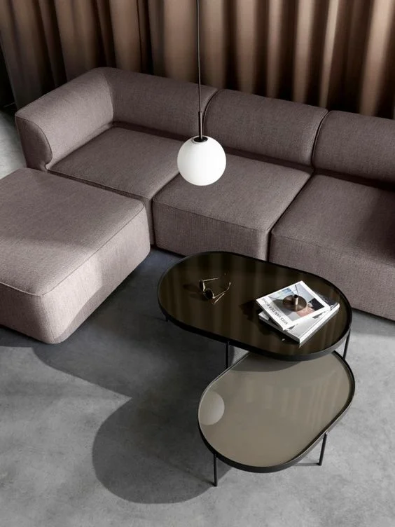 NoNo Table by Note Design Studio & Norm Architects for Menu | Eave Modular Sofa by Norm Architects for Menu | TR Bulb Pendant by Tim Rundle for Menu