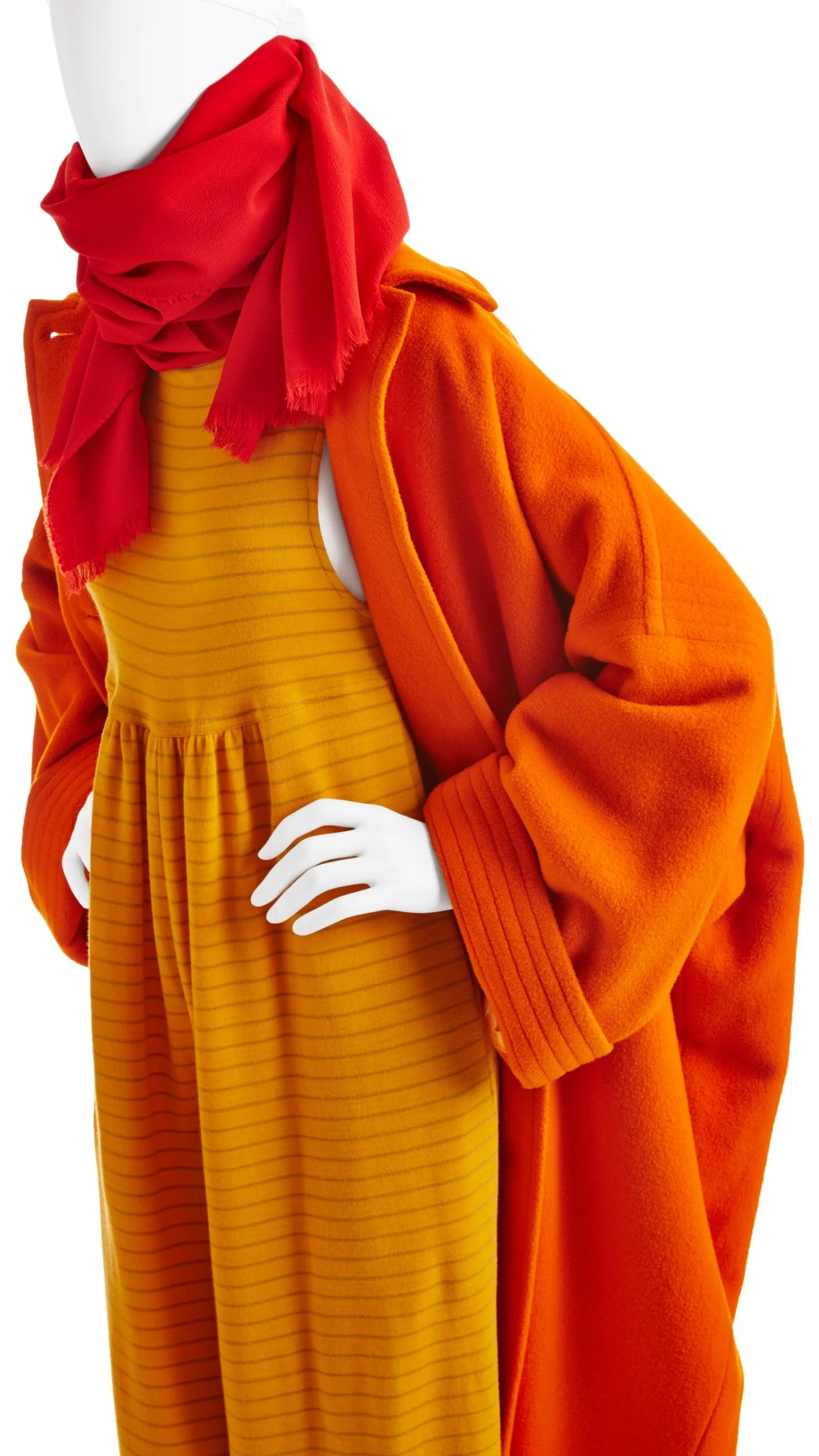 Orange-Orange Coat and Jumpsuit, Fall 1988 | Photo by Jason Frank Rothenberg