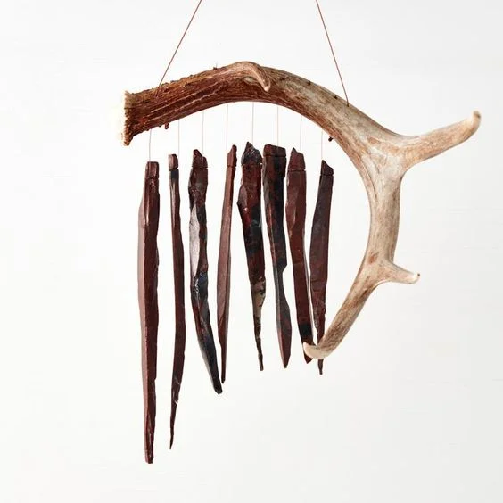 Deer Antler Wind Chime by Obsidian Windchimes