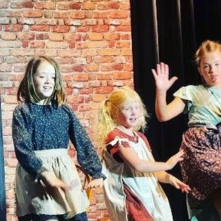 Curtain up on Kat and Darlene Bridwell:

Wonderful production! Darlene (left) adored every hour she spent working, laughing, collaborating and learning to prepare. She was bummed that she didn't have Annie practice (every) afternoon/evening.

Kat Bri