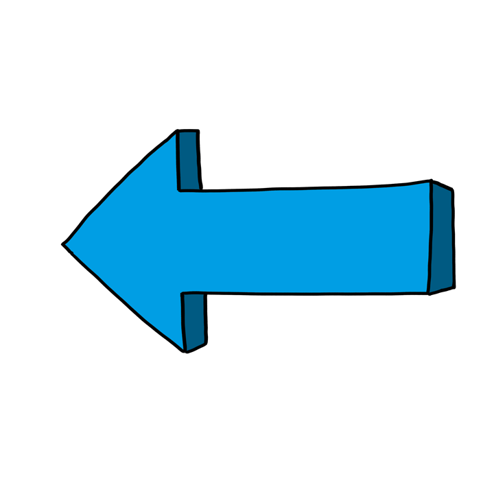 sticker_giphy_luigi_segre_instagram_arrow_big_3d_arrow_horizontal_moving_blue.gif