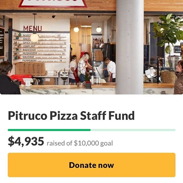 Our employee fundraiser has almost hit $5k!!! Our hearts are swelling with gratitude for all your support. It means so very much to our crew. 🙏🙏🙏 xoxoxox, Pitruco