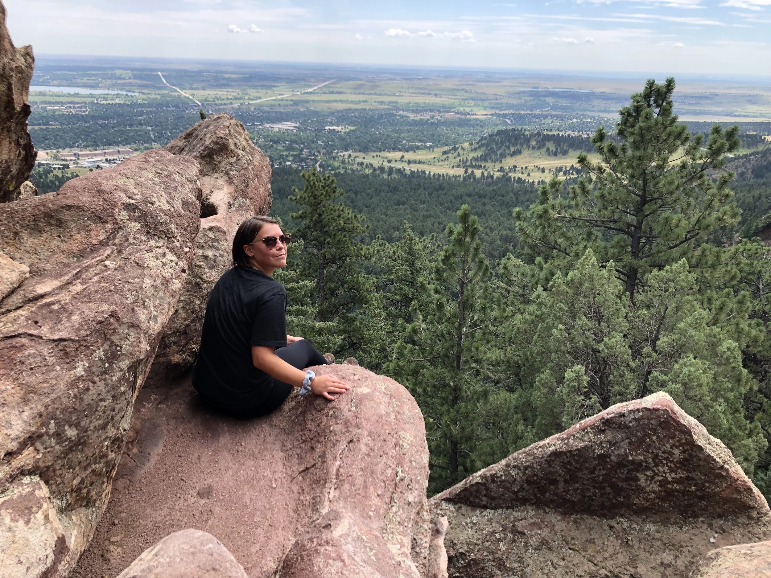My sister, Ally enjoying the view from the faltirons