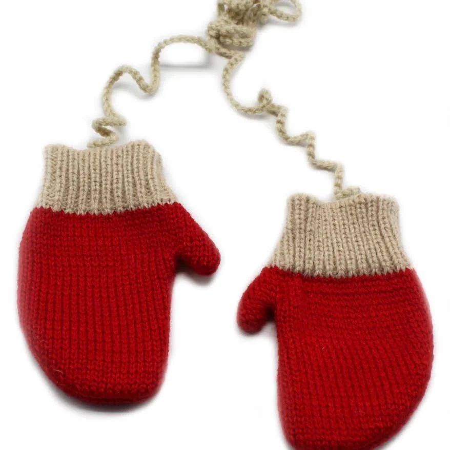 Handmade Red Mittens Ornament
