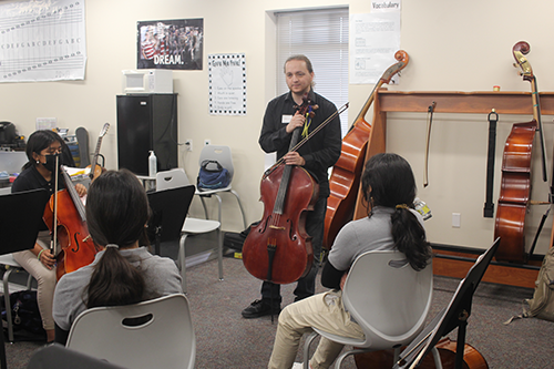  Principal Cellist, Slava, visits a local school 
