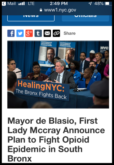  Mayor de Blasio launched the effort citywide using our work as a backdrop. 