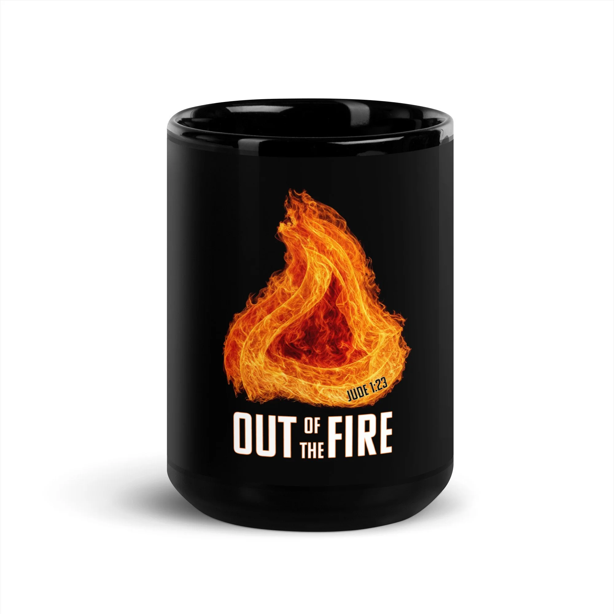 Out of the Fire (Black Glossy Mug)