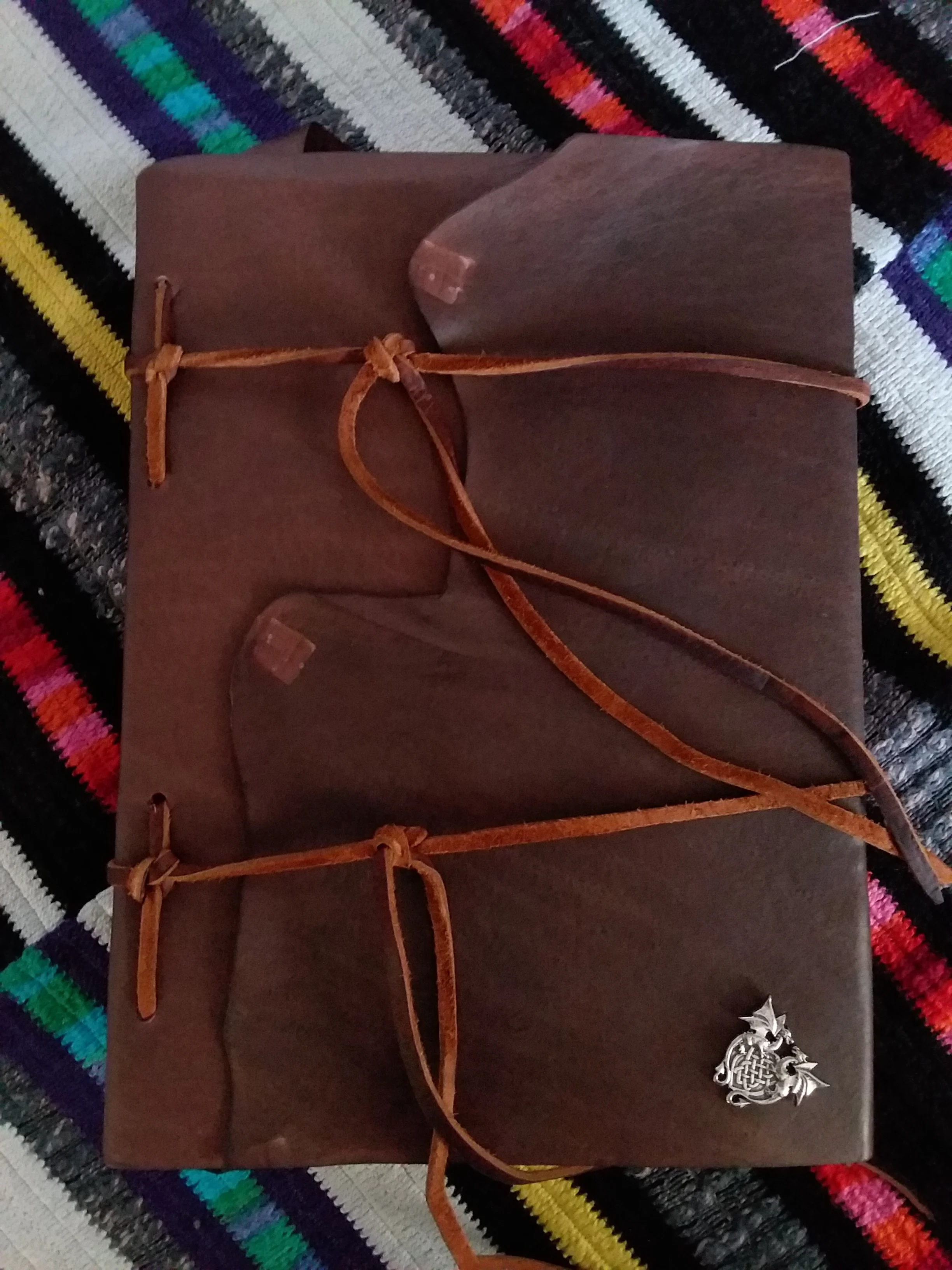 Giant Grimoire  Genuine Leather –  Celtic Dragons