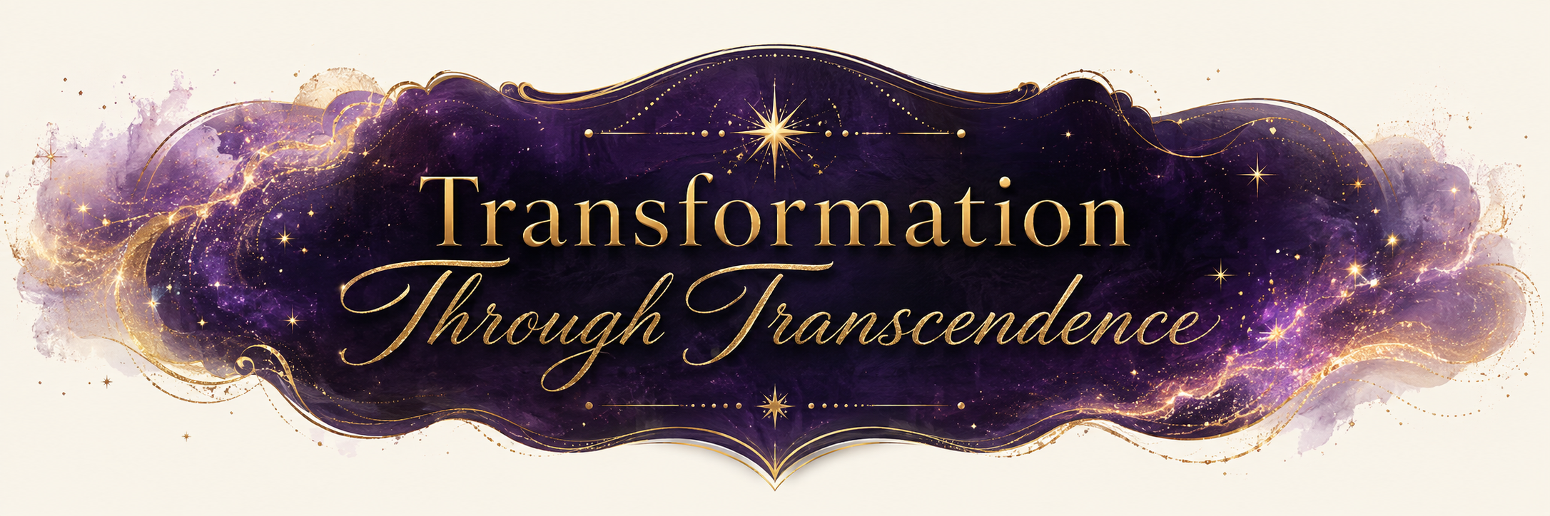 Transformation Through Transcendence banner for the Traci Moon Method™, creating lasting clarity and spiritual transformation.