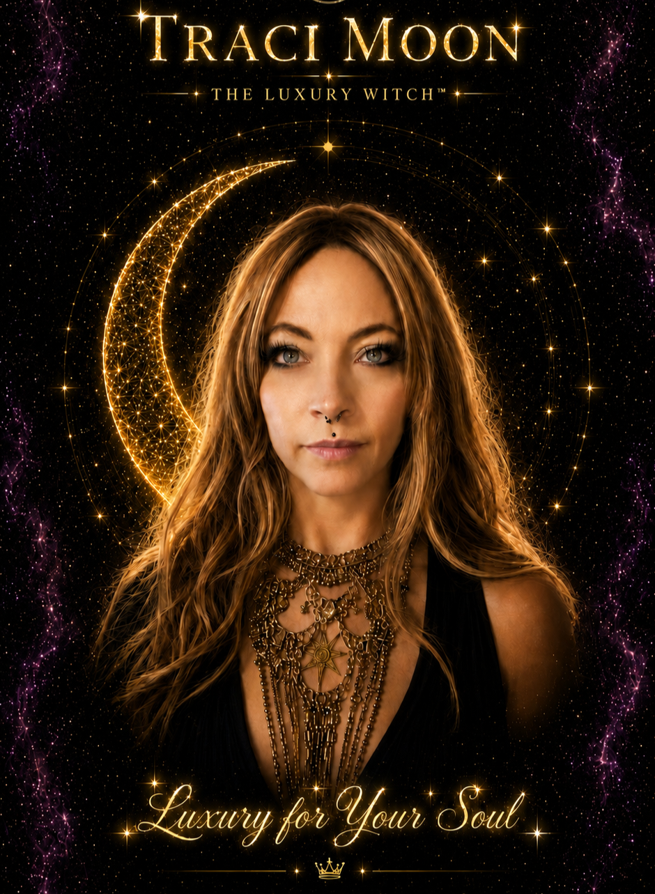 Traci Moon — The Luxury Witch, professional psychic tarot reader and energy practitioner since 1994, offering private psychic tarot readings, cord cutting, and ritual magick.