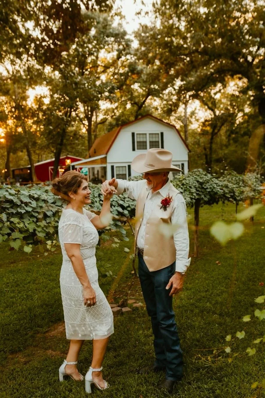 Bride and Groom in the Vineyard