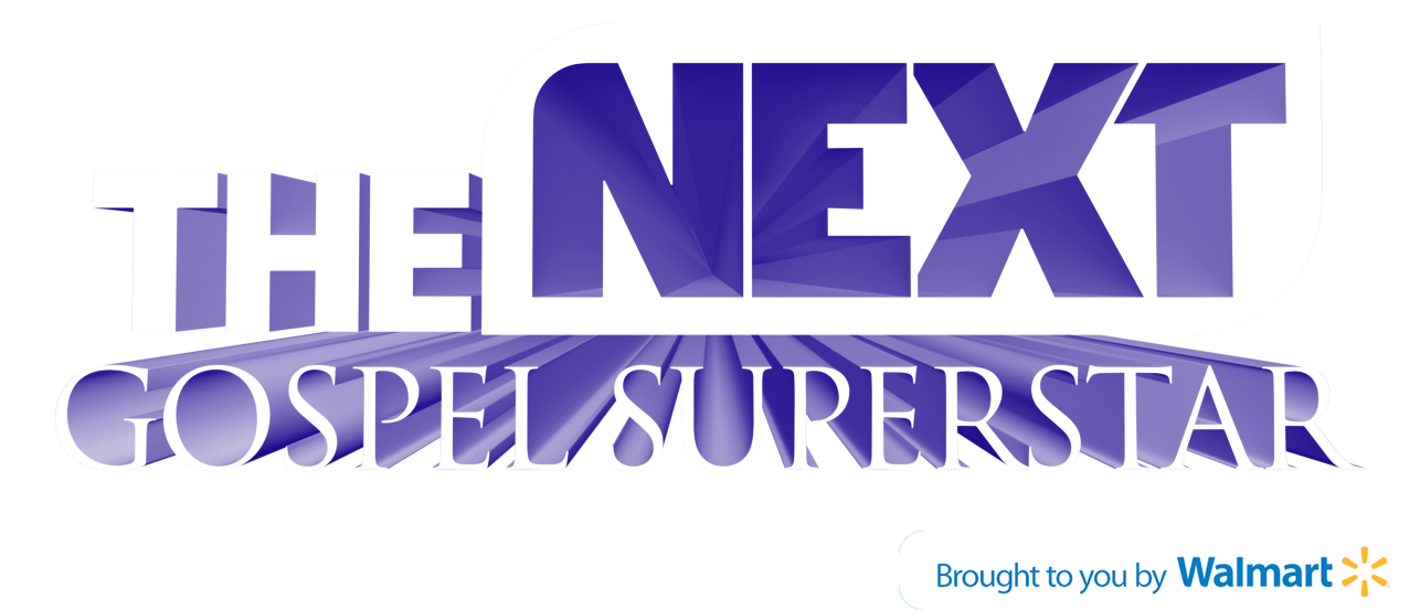 Logo for 'The Next Gospel Superstar' show, sponsored by Walmart.