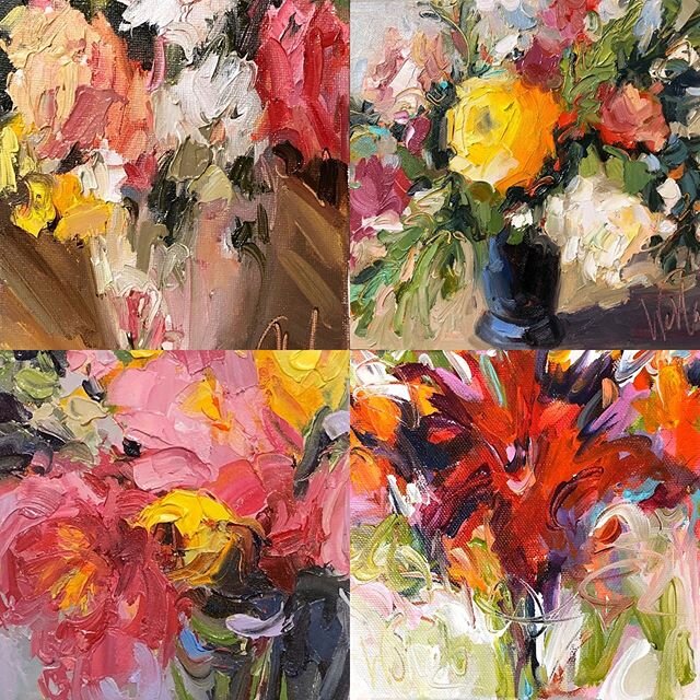 Fabulous Fun Floral Painting workshop!  Oil or acrylic painters welcomed! Feb 27 10-3 pm with instructor Regina Willard at Splatter Art Studio in Springfield MO for info / register contact  Jeanie ArtGirlArts@gmail.com.  Class size is limited and onl