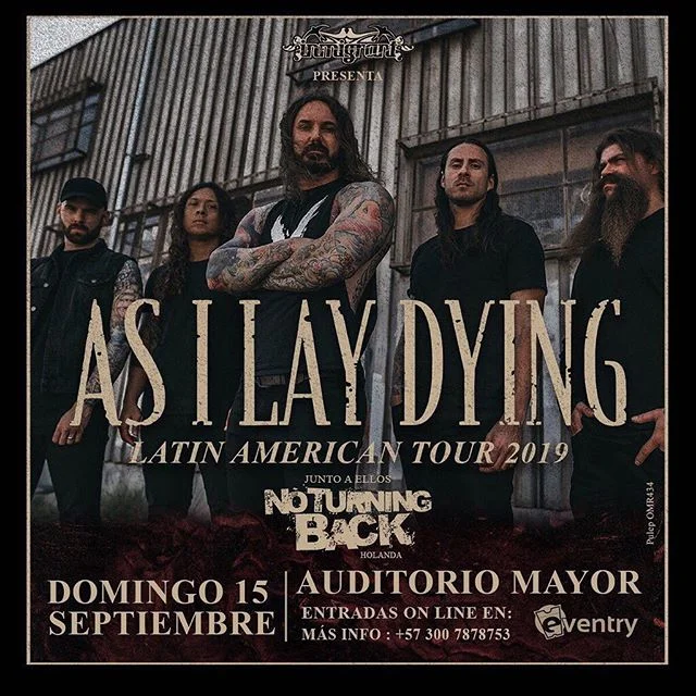 HOY 🤘🏻 @asilaydying, @noturningbackhc y @fenix_metalband 🔥 ⠀⠀⠀⠀⠀⠀⠀⠀⠀⠀⠀ ⠀⠀⠀⠀⠀⠀⠀⠀⠀⠀⠀
&iexcl;Nos vemos en unas horas! 
Taquilla: 3:00pm
Puertas: 5:30pm
Fenix: 6:15pm
No Turning Back: 7:00pm
As I Lay Dying: 8:10pm

#CreemosEnLosEventosEnVivo 🙌🏻