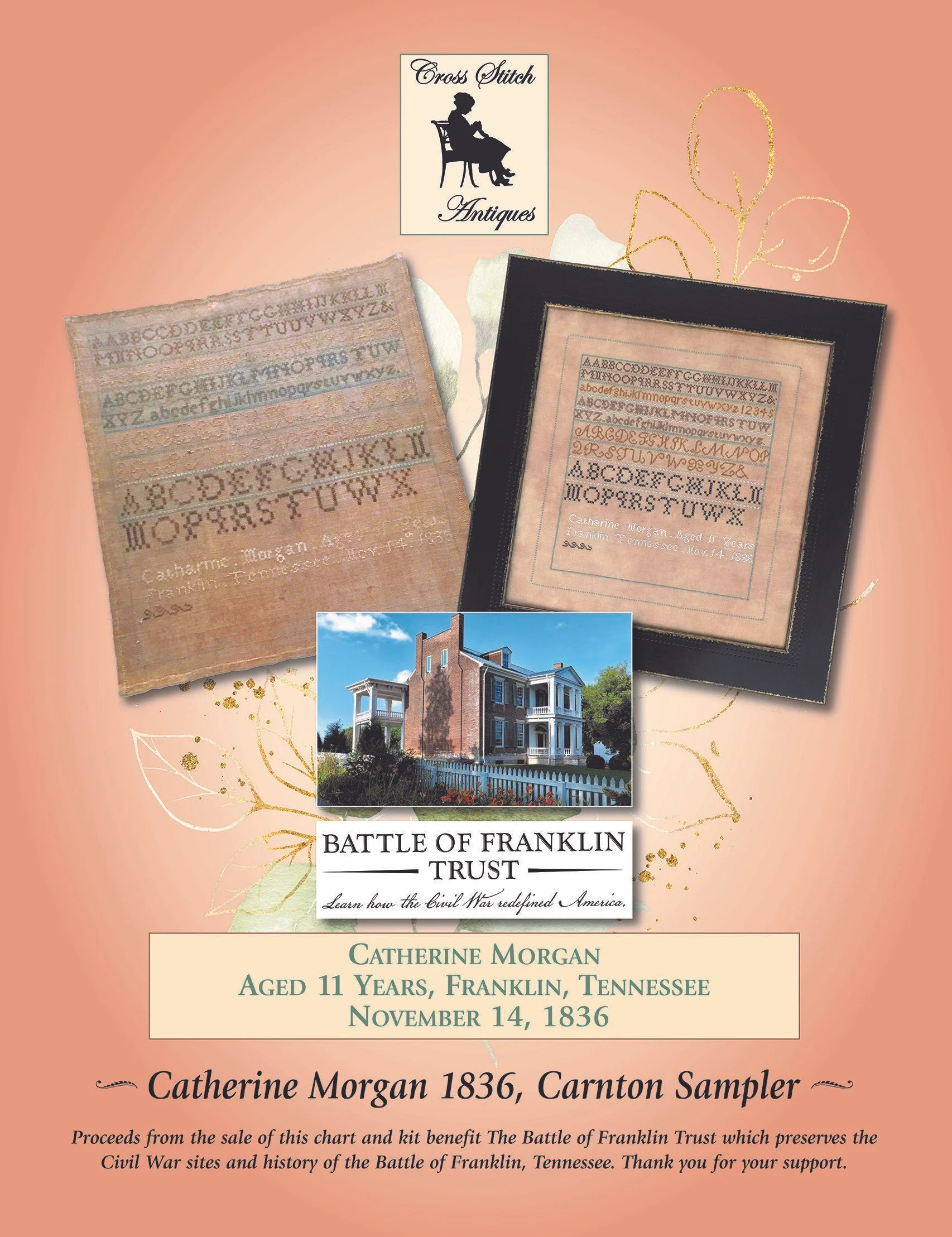 Catherine Morgan 1835, Carnton Sampler for the Battle of Franklin Civil War Trust