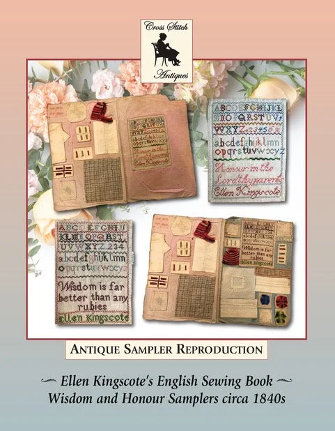Ellen Kingscote English Sewing Book Wisdom and Honour Samplers circa 1840s TWO CHARTS
