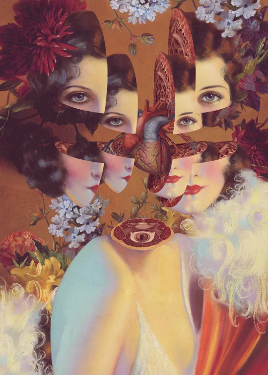 FFO: a moscow based surrealist artist, who creates art from anatomical drawings, classical illustrations, art nouveau and pop culture iconography from the 50s. a personal favourite of mine.