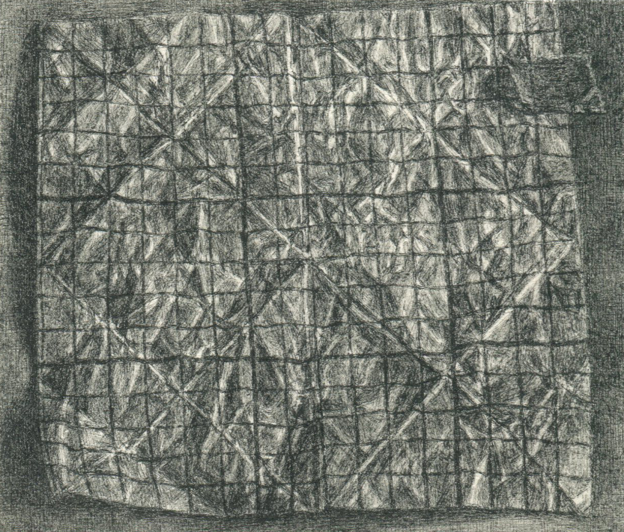  Folded Grid, Micron on Paper 5 ½ x 6 in. 2018   