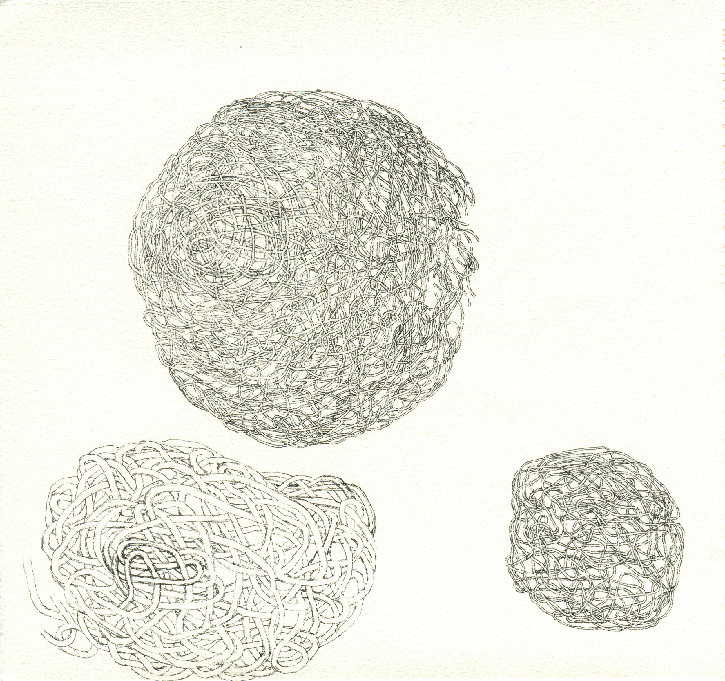  Untitled (Tangle Study VII), Micron on Paper 7 ⅛ x 7.5 in. 2018   