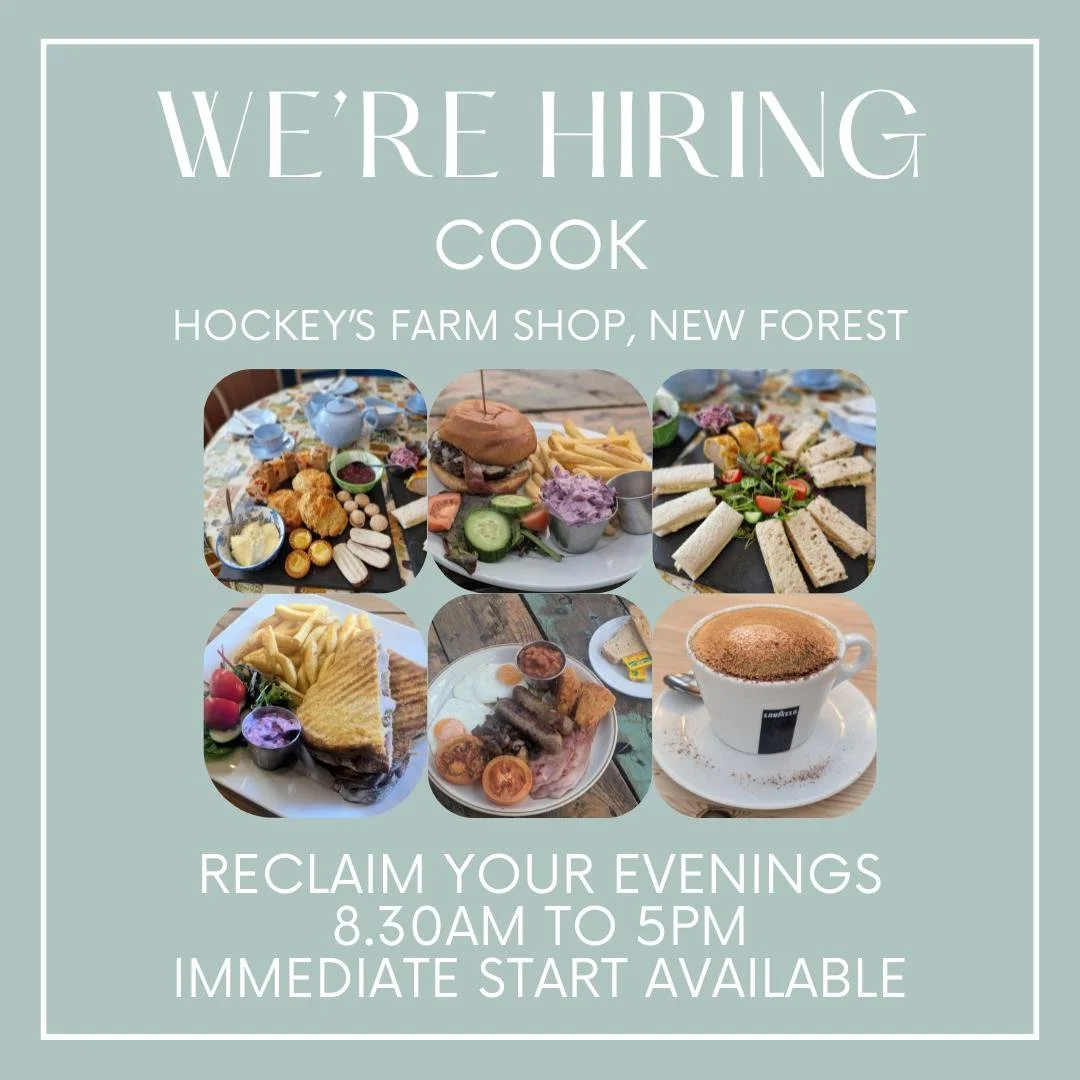 🚨 WE NEED YOUR HELP! CAFE COOK WANTED🚨

Our beloved Farmyard Cafe is busier than ever, and we are urgently looking for a fantastic Cook to join the Hockey's Farm family! 🚜💚

If you know someone who loves cooking great, honest food but is absolute