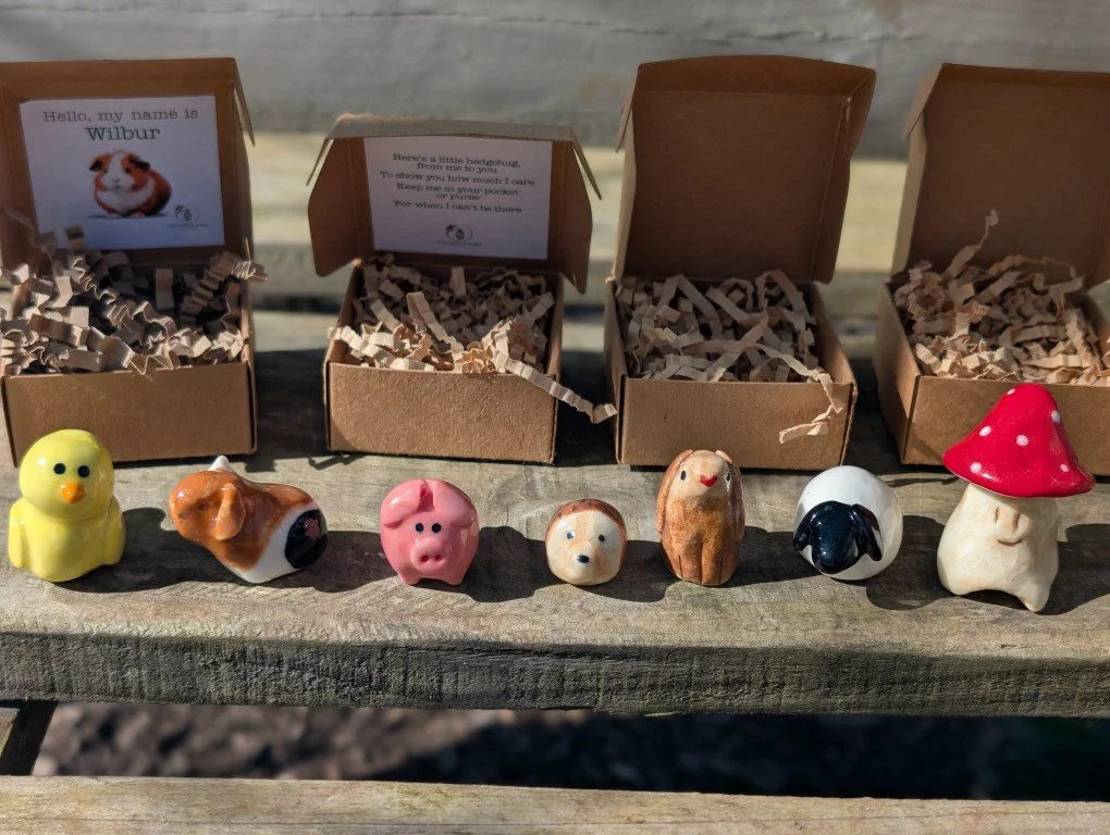 Run, don&rsquo;t walk&hellip; they&rsquo;re back 🐷🍄

Claire from Longfield Barn Pottery has delivered another batch of her sell-out hand-painted ceramic animals to Hockey&rsquo;s Farm Shop in the New Forest&hellip; and this time there are brand new
