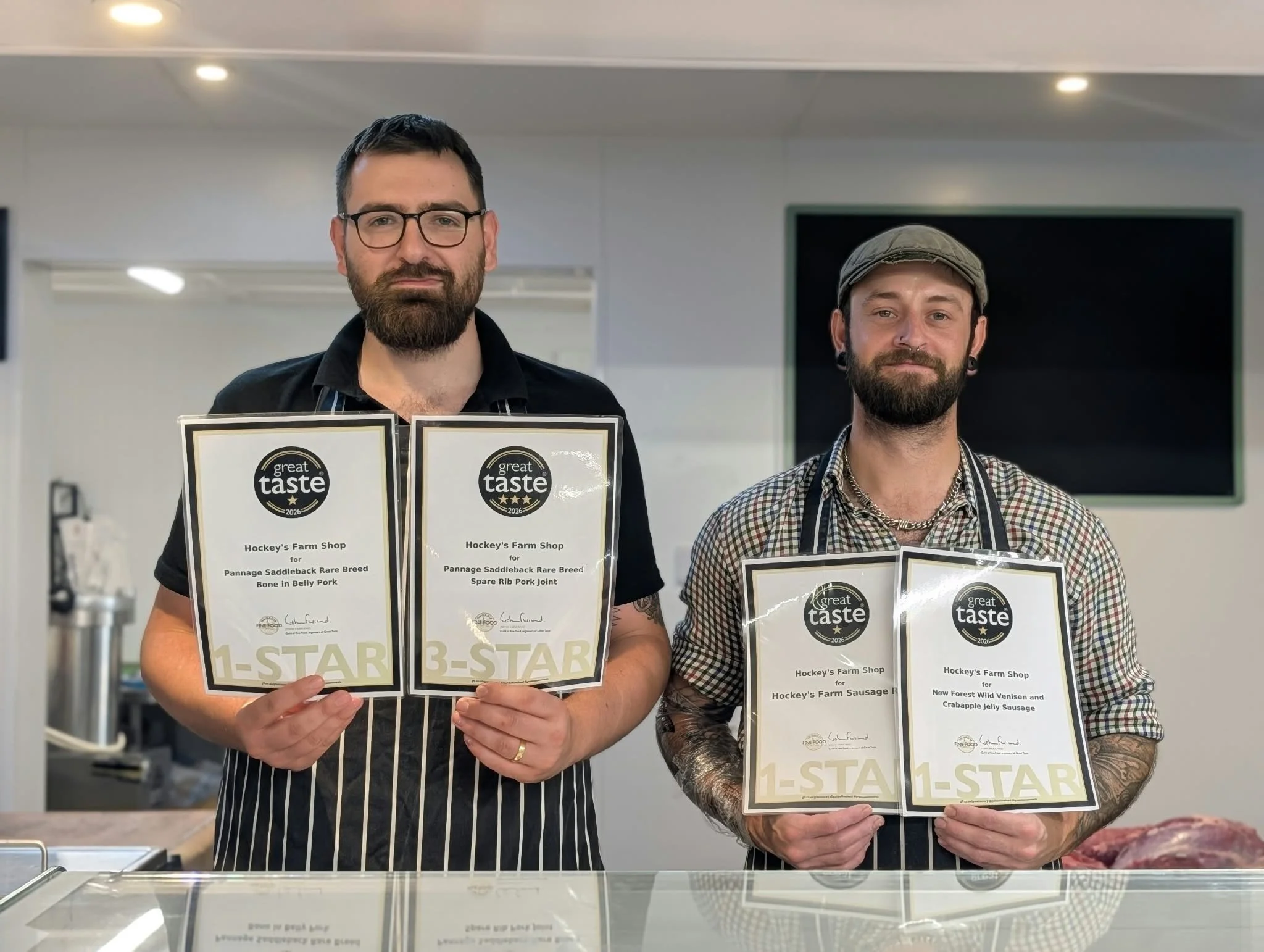 ⭐️⭐️⭐️ Three stars for an exceptional piece of New Forest pork

Our Pannage Rare Breed Spare Rib Pork Joint received the highest possible Great Taste rating for 2026 and the judges&rsquo; verdict says it all:
&ldquo;Quite exquisite&hellip; we could n