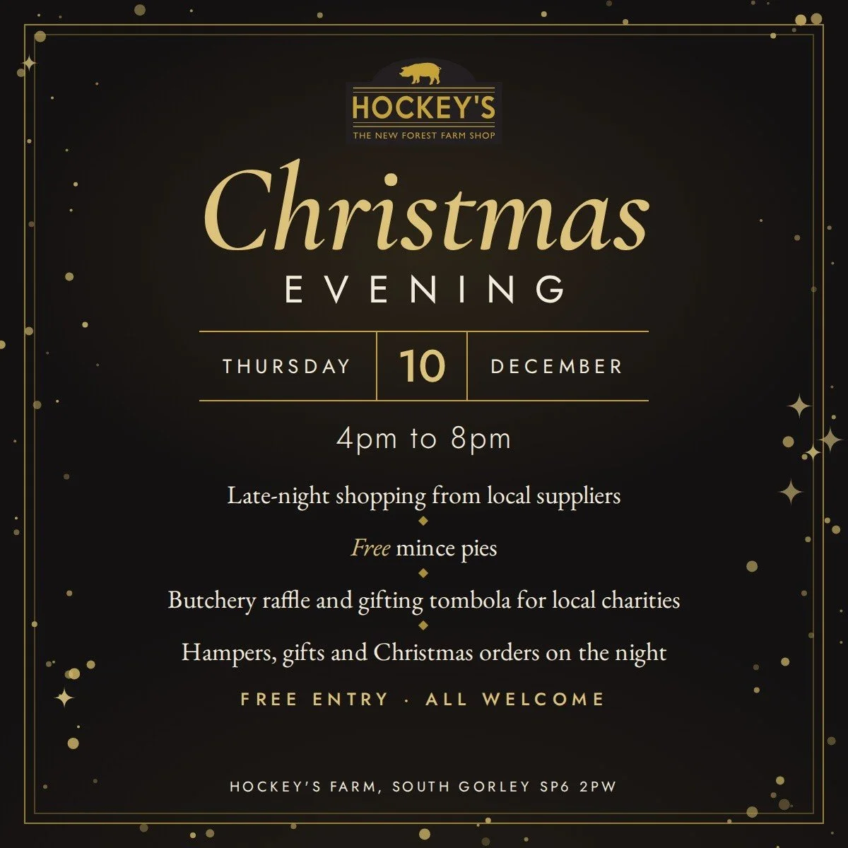 🎄 YOUR CHRISTMAS SHOPPING PLANS? SORTED. 🎁

Over 20 local suppliers and makers are coming to Hockey&rsquo;s for ONE festive evening  and you&rsquo;re invited! ✨

Think gifts with a story behind them, stocking fillers worth getting excited about, be