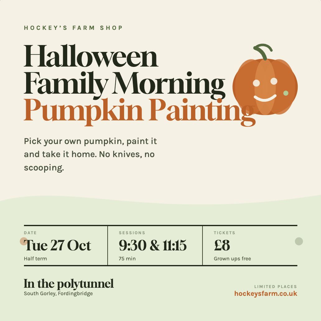 Halloween Family Morning | Pumpkin Painting In The Polytunnel | 9:30am, Tuesday 27th October 2026