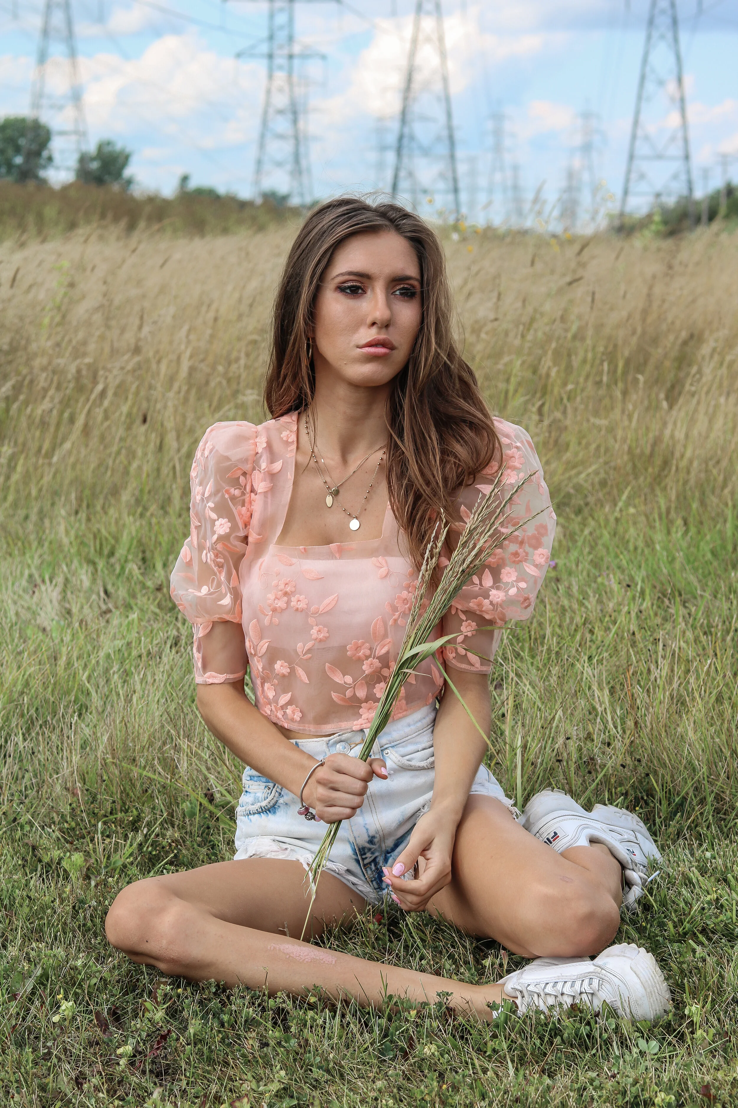 The Hungarian Brunette Pink Sheer floral top (1 of 8).jpg