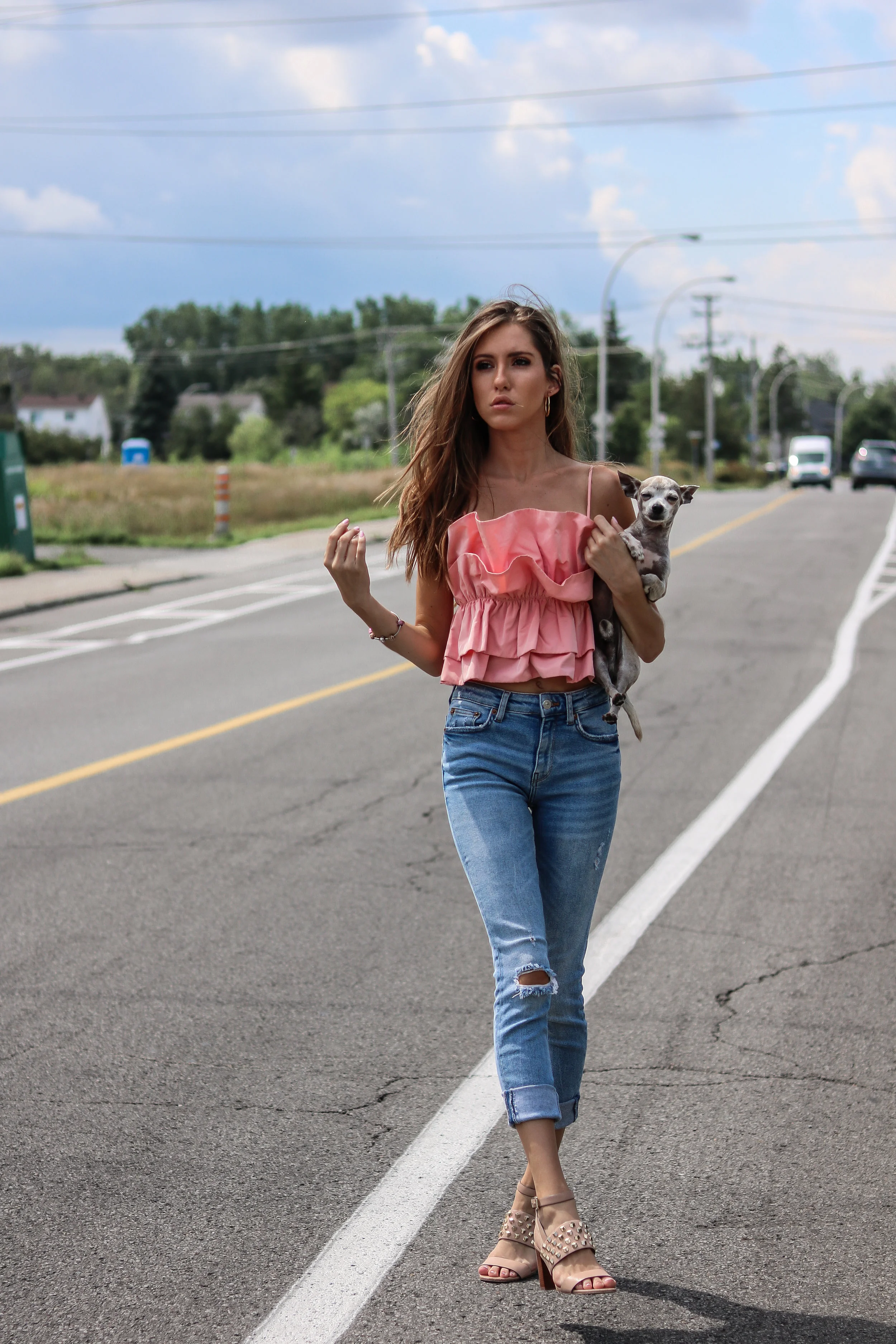 The Hungarian Brunette Pink Frilly top (2 of 19).jpg